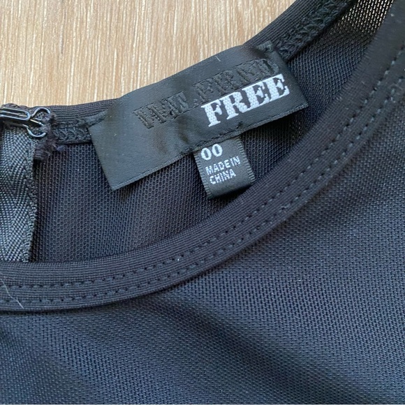 Wilfred Free Mesh Sheer Sweetheart Neck Tank Bodycon Dress Black Size 00 - Picture 4 of 10